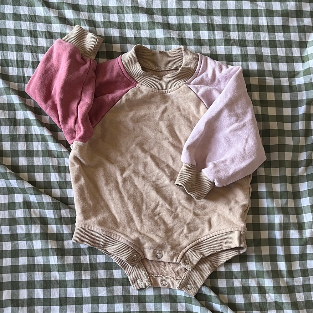 Colorful cotton sweater baby One Piece